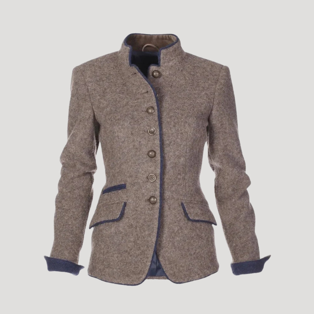 Women’s tweed jacket fitted country blazer coat