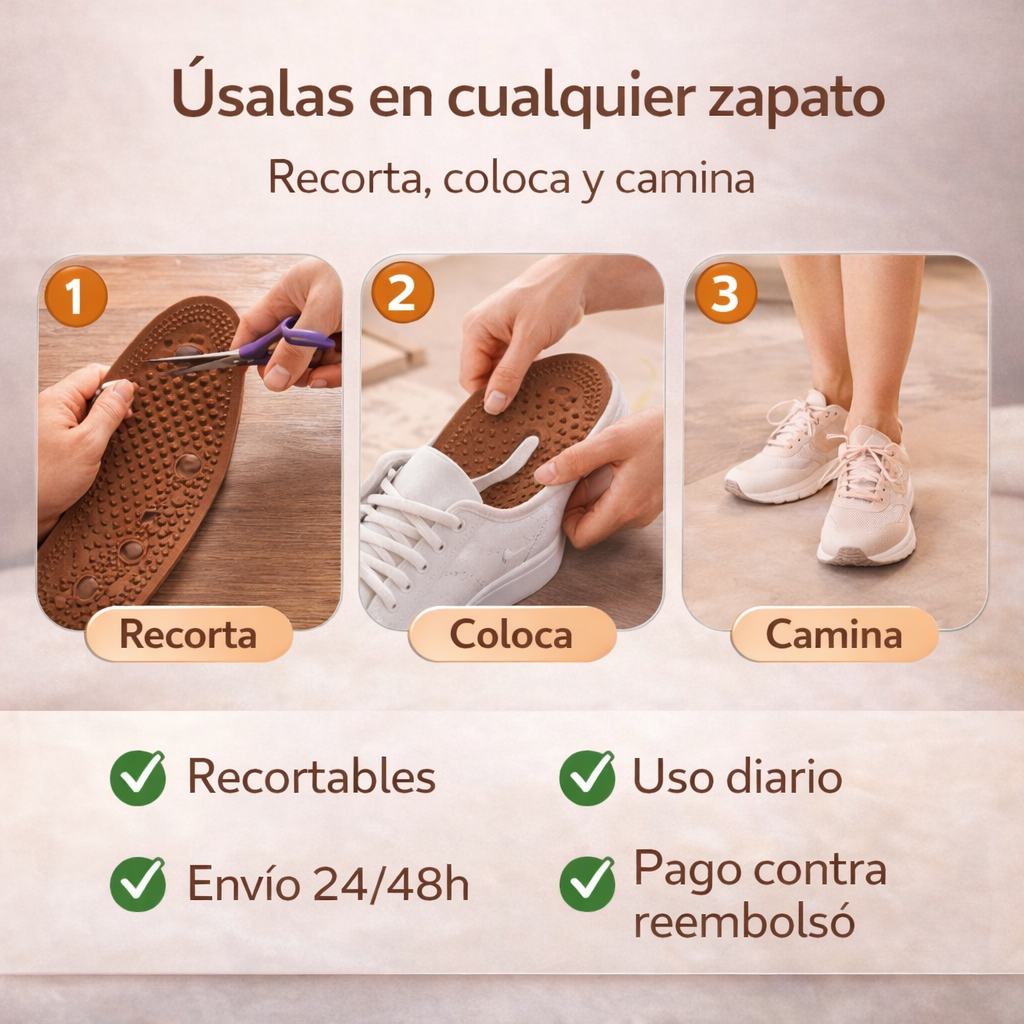 Plantillas de Reflexología FeetComfort™ para Piernas Hinchadas