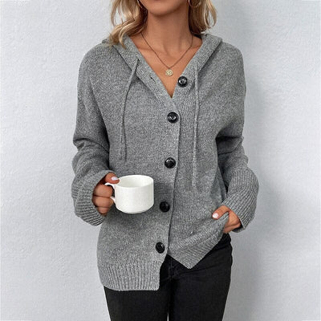 Women's Wool Cardigan - Knitted with Hood