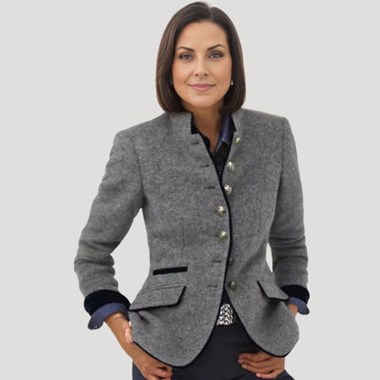 Women’s tweed jacket fitted country blazer coat