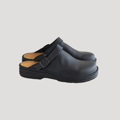 Men’s faux leather comfort slip on clogs