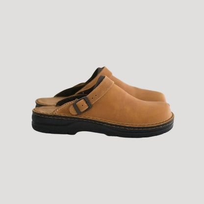 Men’s faux leather comfort slip on clogs