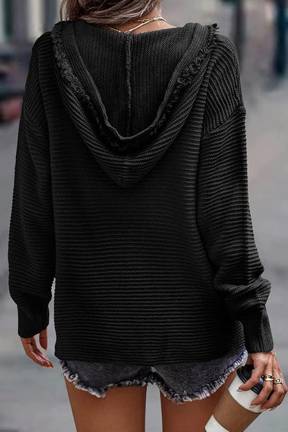 CAMILLE HOODED KNIT JUMPER