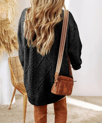 JUNO CABLE-KNIT JUMPER DRESS