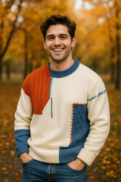 Arty Patch Sweater Men