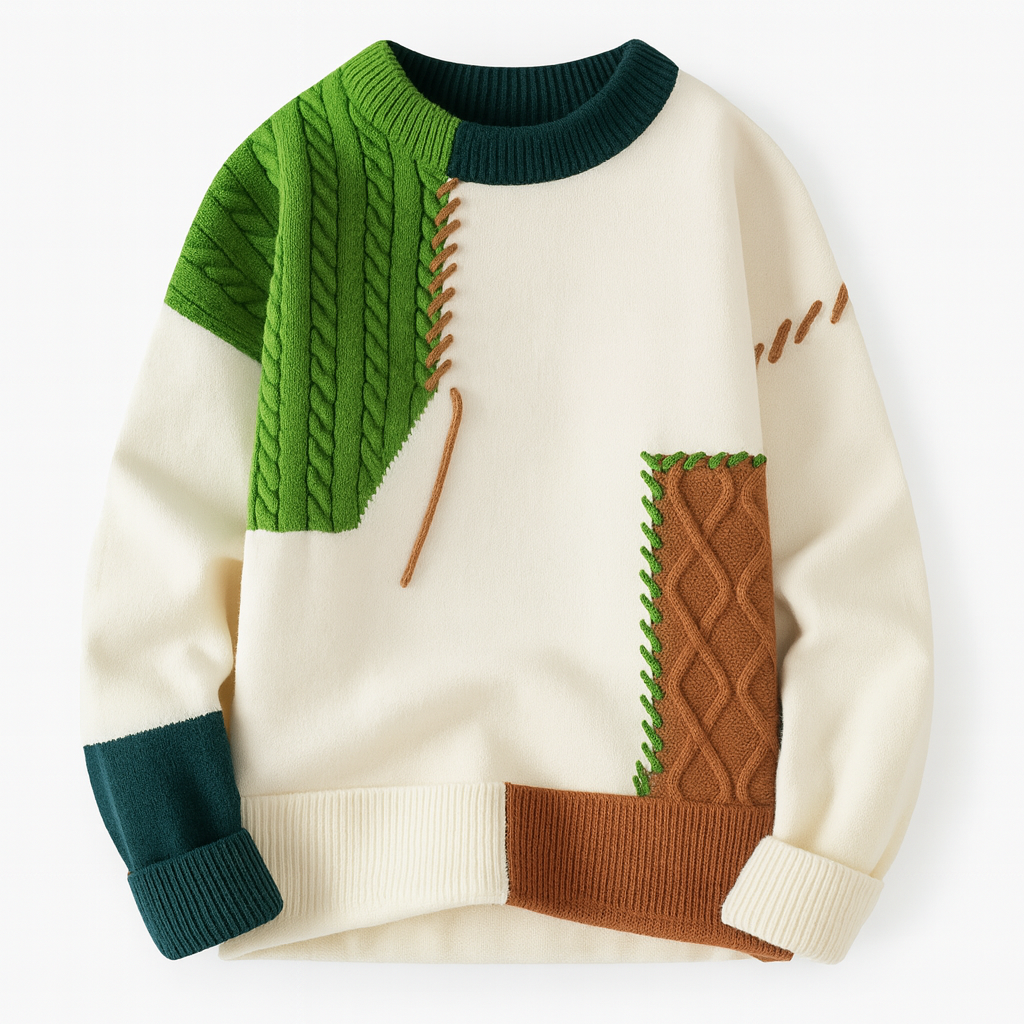 Arty Patch Sweater Men