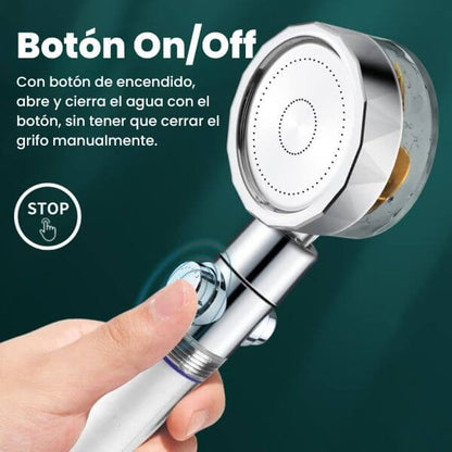 Cabezal Ecoducha con Turbina y Filtro - TURBOSHOWER™