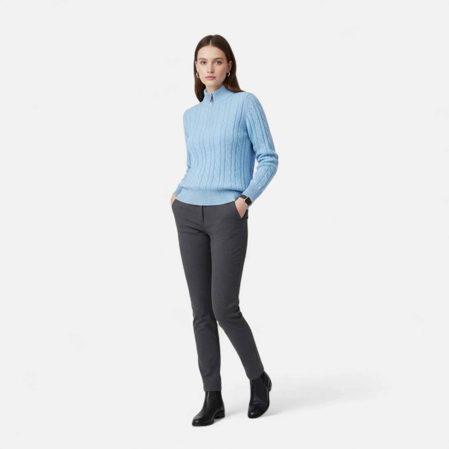 Women’s Half Zip Sweater – Verbier Alpine Elegance