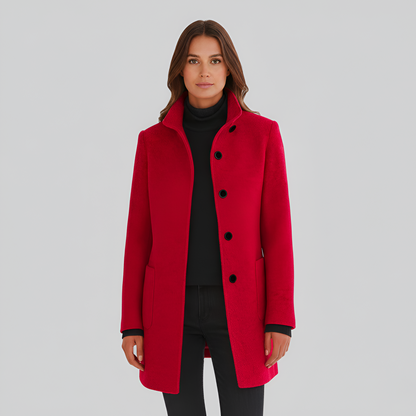 Women’s Wool-Blend Coat – Elegant Tailored Overcoat