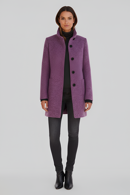 Women’s Wool-Blend Coat – Elegant Tailored Overcoat