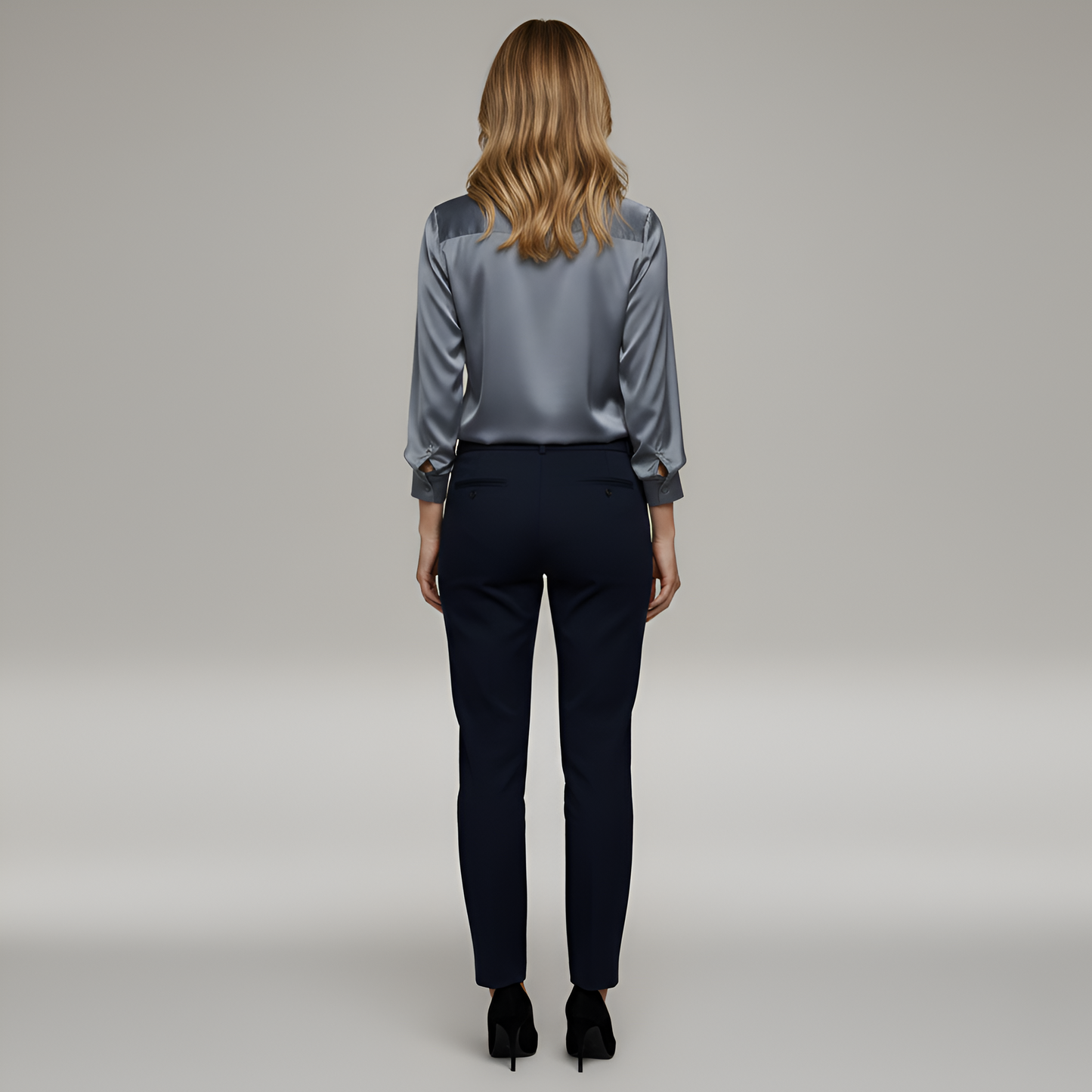 Elegant Women’s Satin Blouse – V-Neck Silky Dressy Top