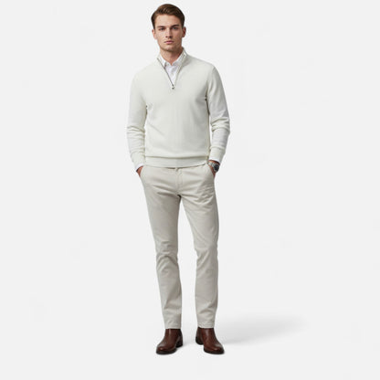 Men’s Sweater – Slim-Fit Quarter-Zip Elegance