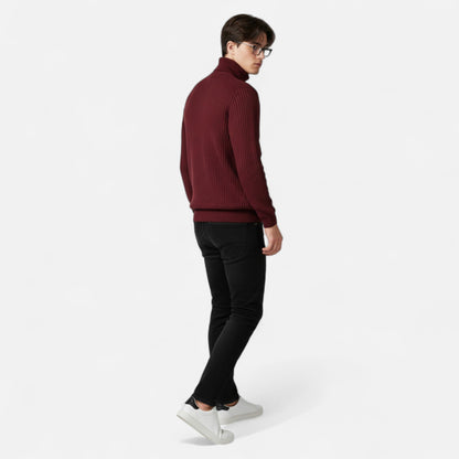 Men’s Knitted Wool Turtleneck Sweater