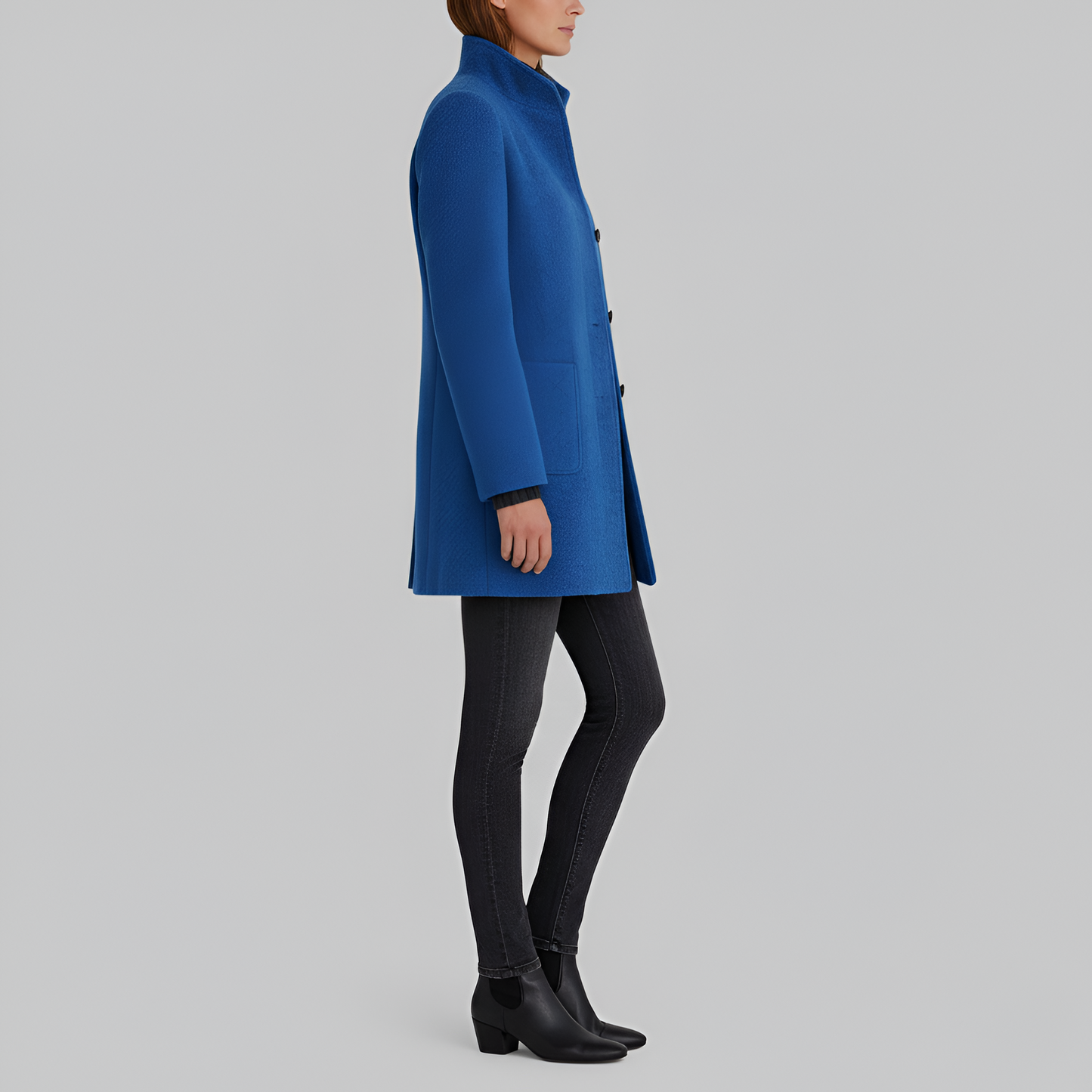 Women’s Wool-Blend Coat – Elegant Tailored Overcoat