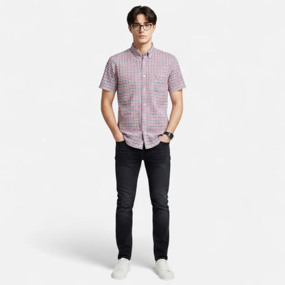 Men’s Oxford Cotton Short-Sleeve Shirt