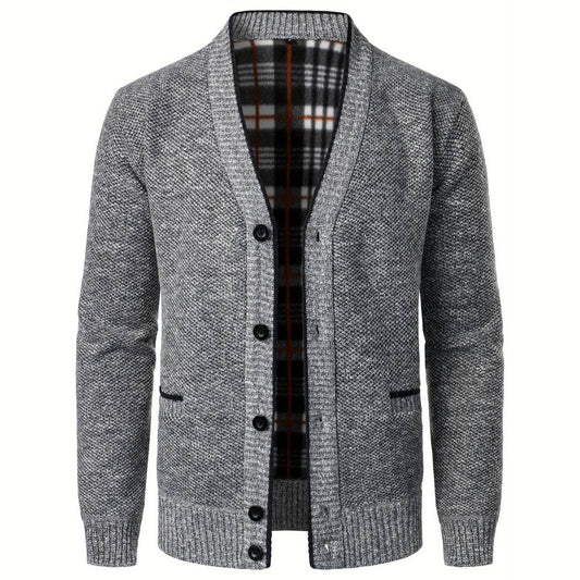 Men's V-Neck  Cardigan - Button Knit Vest