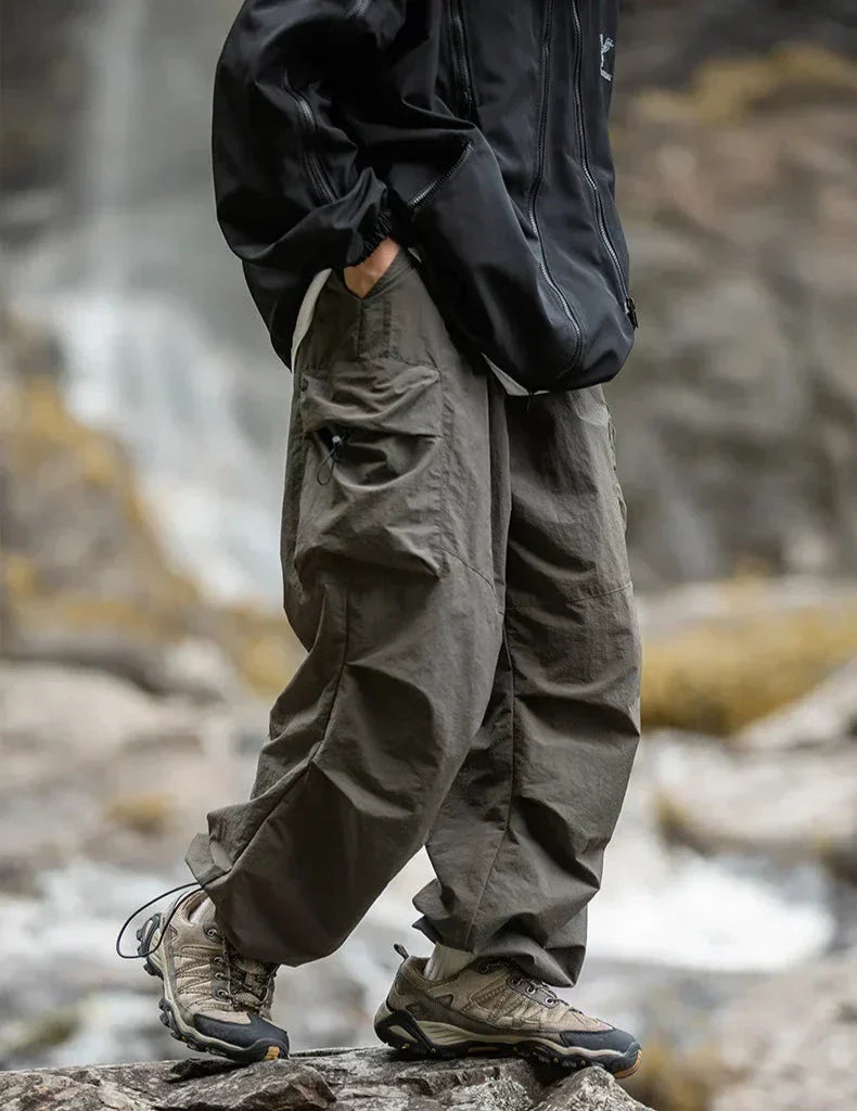 Men's Cargo Trousers - with Elasticated Waist