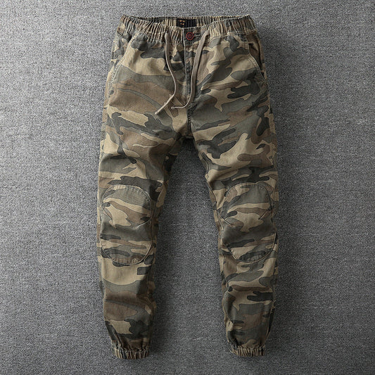 Men's Camouflage Cargo Trousers - Cotton