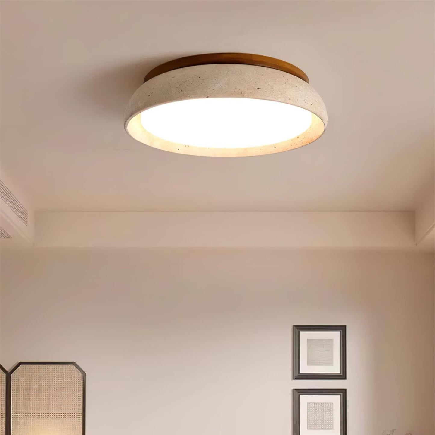 Kloris Ceiling Light Piedra Travertine