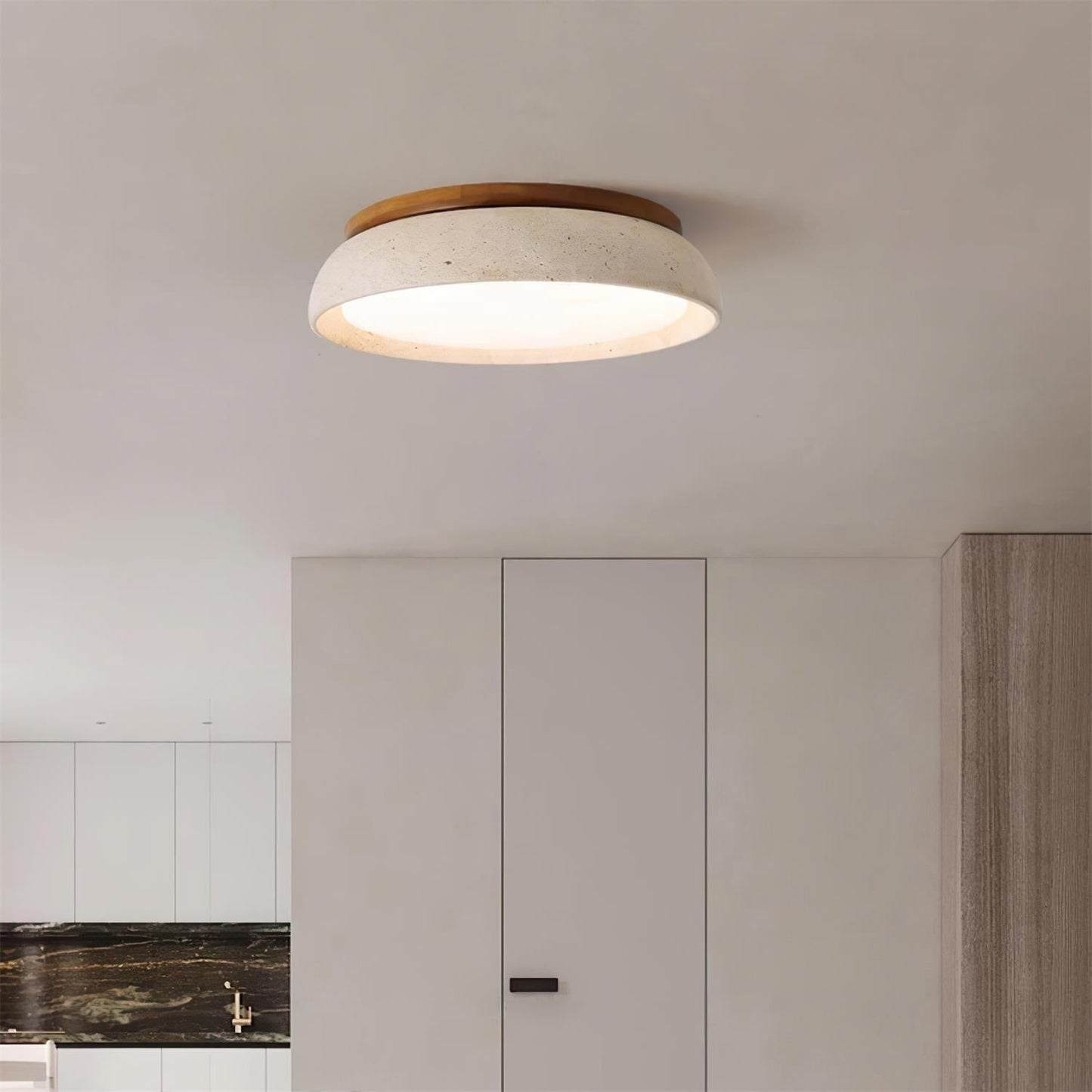 Kloris Ceiling Light Piedra Travertine
