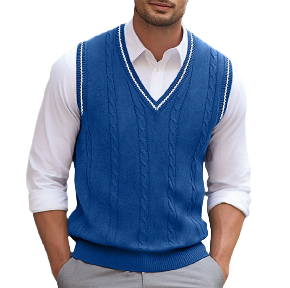 Stephen | Men V Neck Sleeveless Sweater Vest