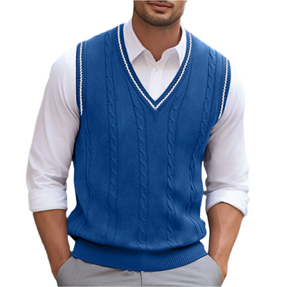 Stephen | Men V Neck Sleeveless Sweater Vest