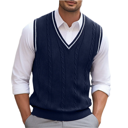 Stephen | Men V Neck Sleeveless Sweater Vest