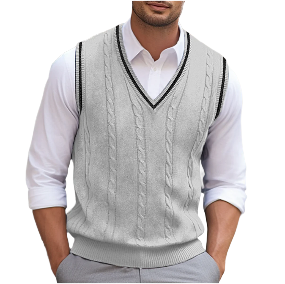 Stephen | Men V Neck Sleeveless Sweater Vest
