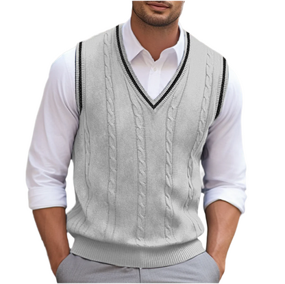 Stephen | Men V Neck Sleeveless Sweater Vest