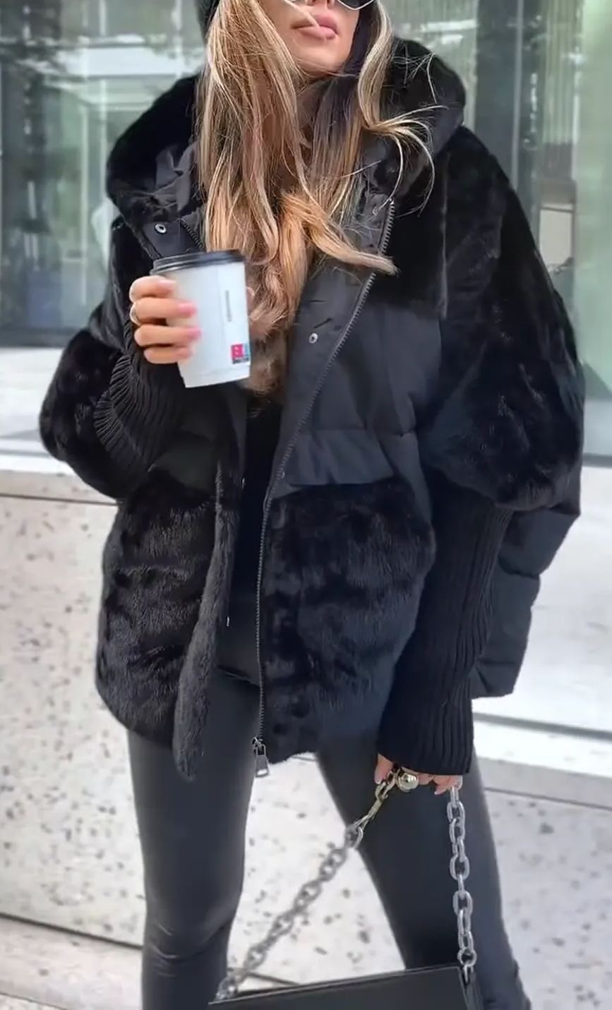 Women's Hooded Elegant Puffer Jacket