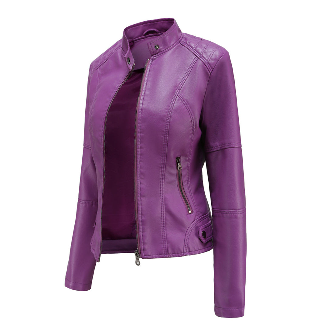 Women's Leather Biker Jacket