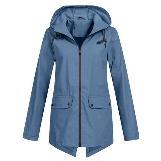 Women's Long Waterproof Jacket - Breathable