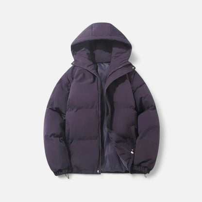 Men’s Puffer Jacket – Hooded Cotton Winter Elegance