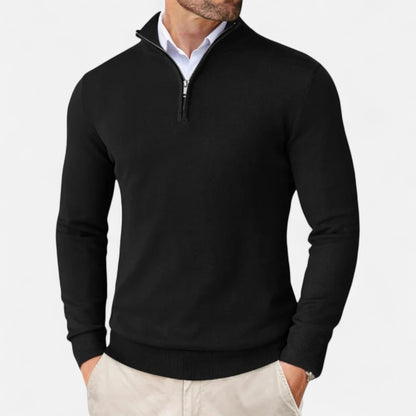 Men’s Sweater – Slim-Fit Quarter-Zip Elegance