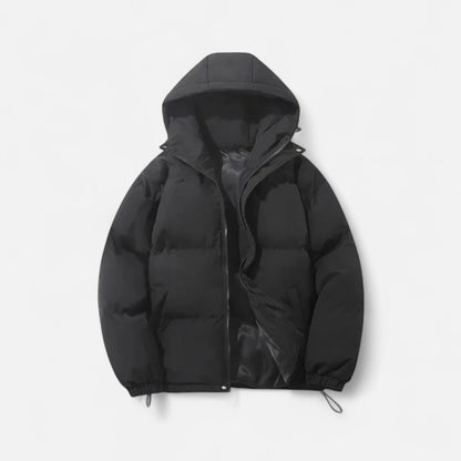 Men’s Puffer Jacket – Hooded Cotton Winter Elegance
