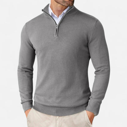Men’s Sweater – Slim-Fit Quarter-Zip Elegance