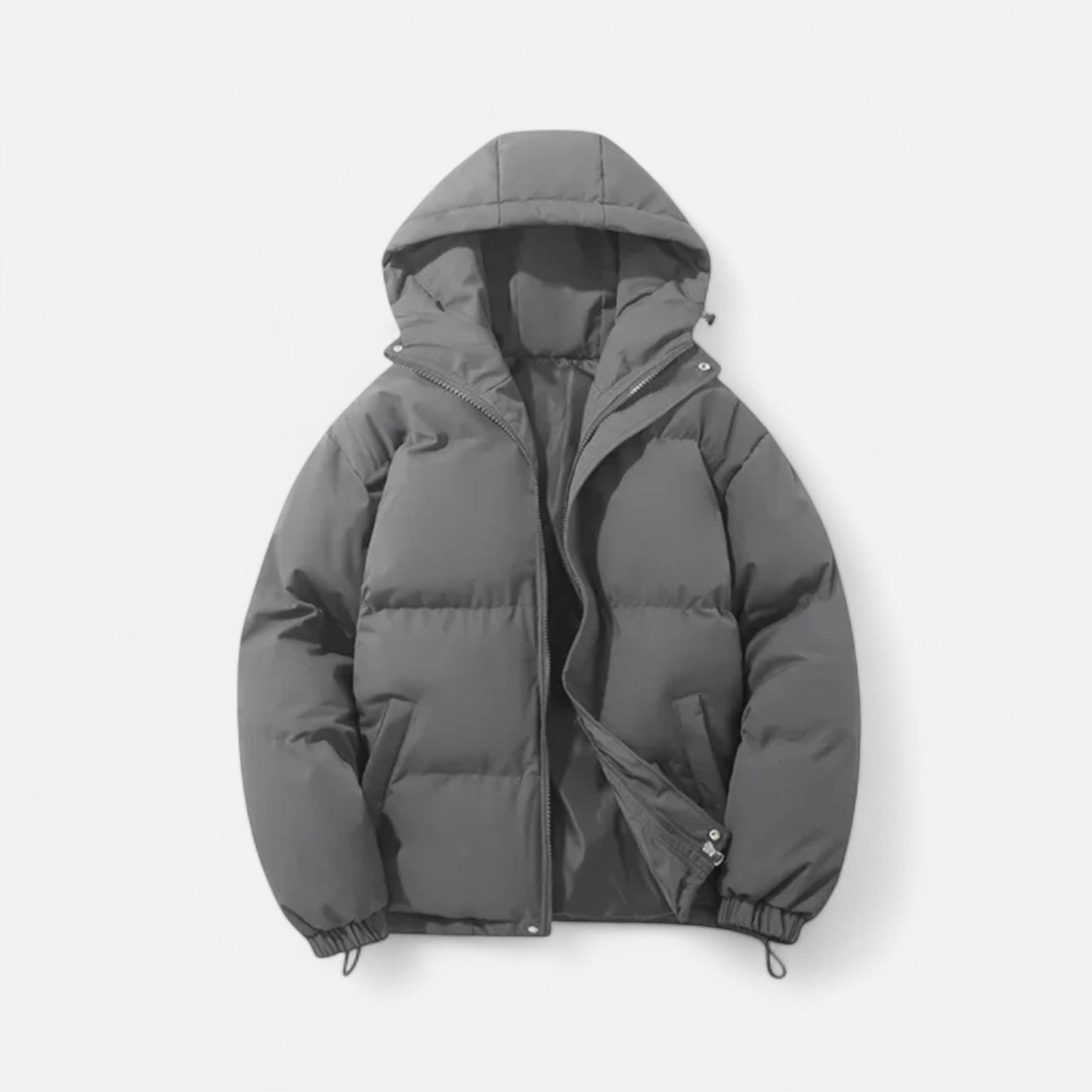 Men’s Puffer Jacket – Hooded Cotton Winter Elegance