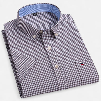 Men’s Oxford Cotton Short-Sleeve Shirt
