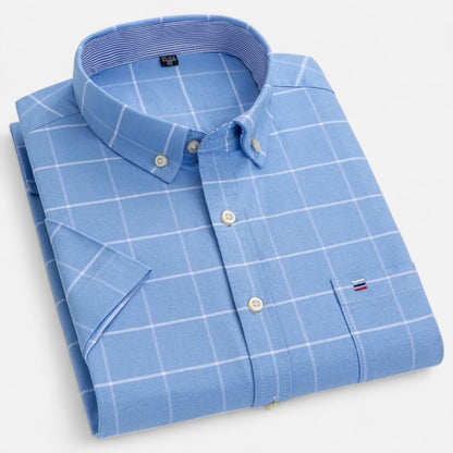 Men’s Oxford Cotton Short-Sleeve Shirt