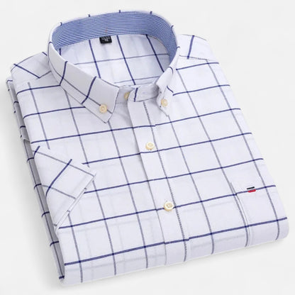 Men’s Oxford Cotton Short-Sleeve Shirt