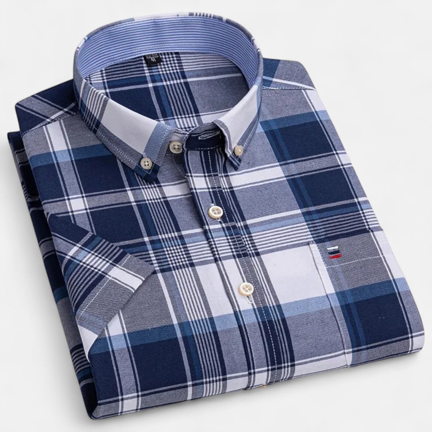 Men’s Oxford Cotton Short-Sleeve Shirt