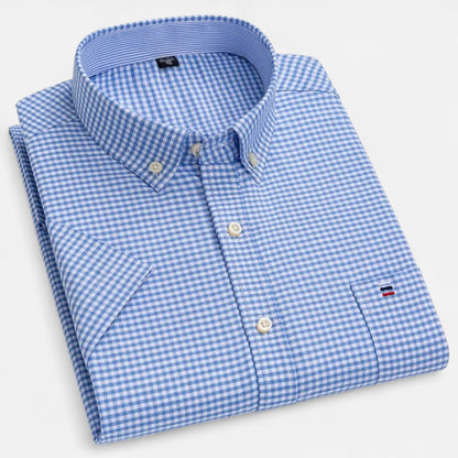 Men’s Oxford Cotton Short-Sleeve Shirt