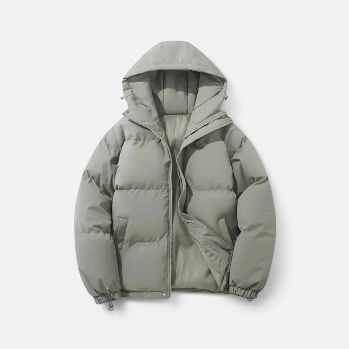 Men’s Puffer Jacket – Hooded Cotton Winter Elegance