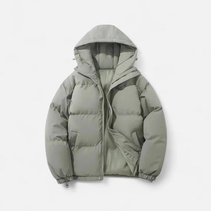 Men’s Puffer Jacket – Hooded Cotton Winter Elegance