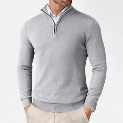 Men’s Sweater – Slim-Fit Quarter-Zip Elegance