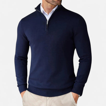 Men’s Sweater – Slim-Fit Quarter-Zip Elegance