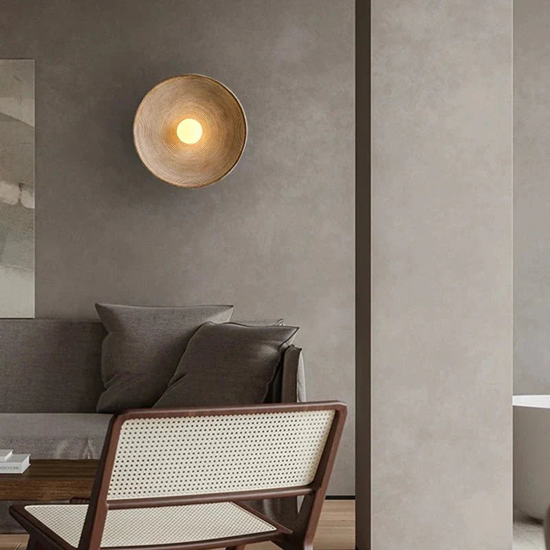 Nordic Creative Retro Round Wall Lamp