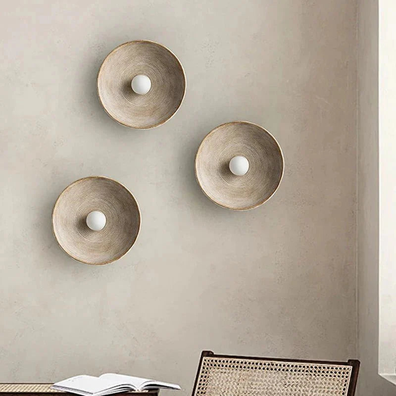 Nordic Creative Retro Round Wall Lamp