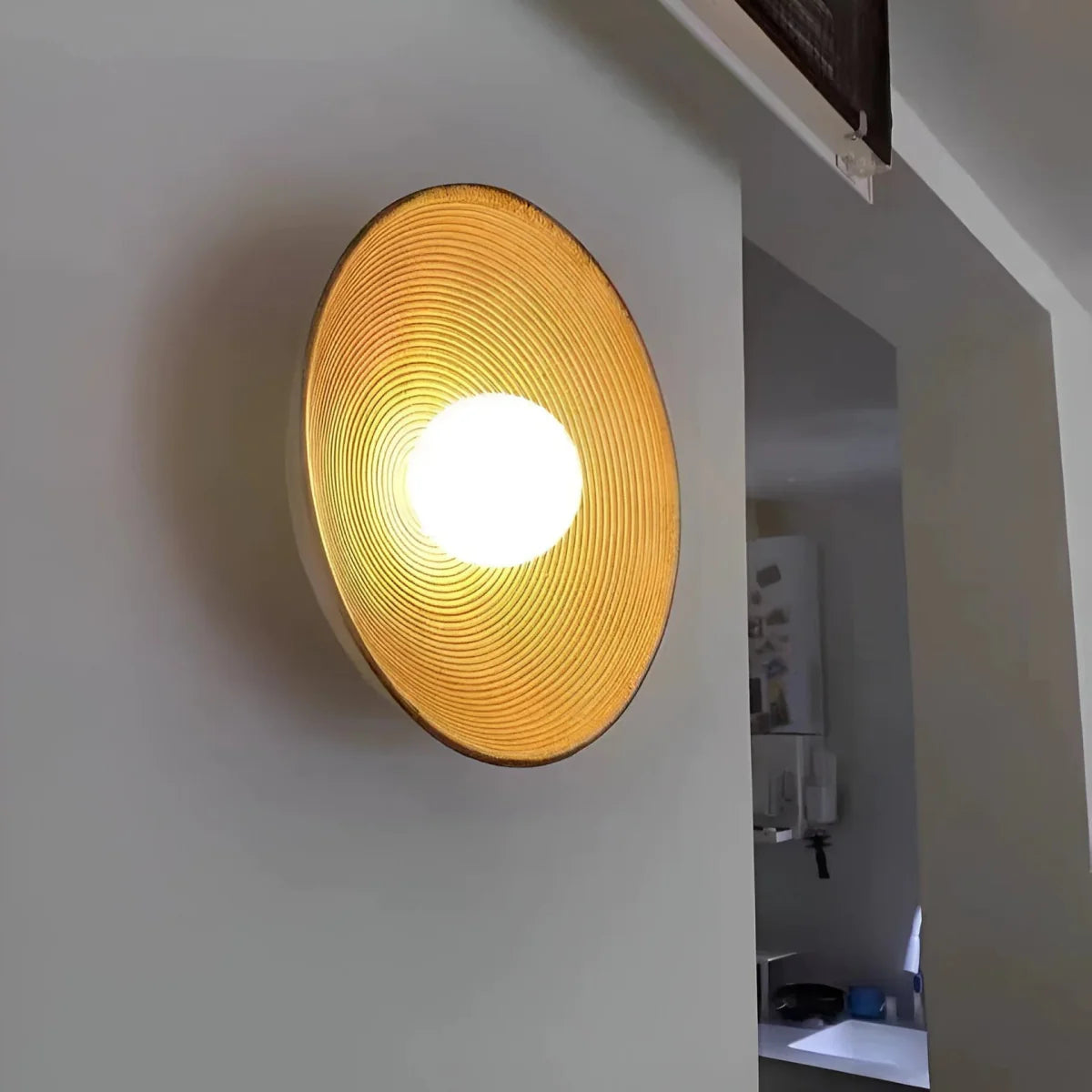 Nordic Creative Retro Round Wall Lamp