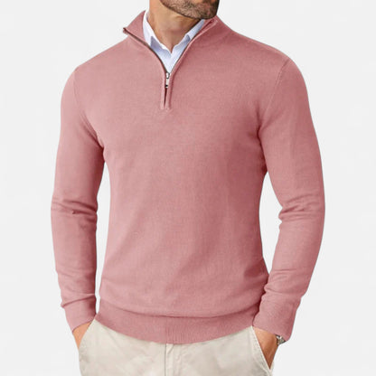 Men’s Sweater – Slim-Fit Quarter-Zip Elegance